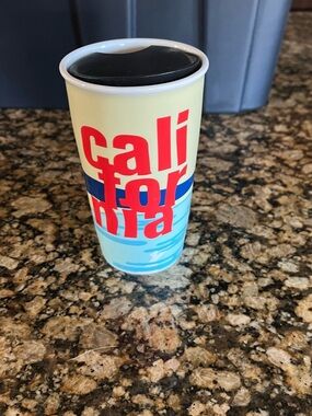 Starbucks California Travel Tumbler - Yellow, Light Blue & Red